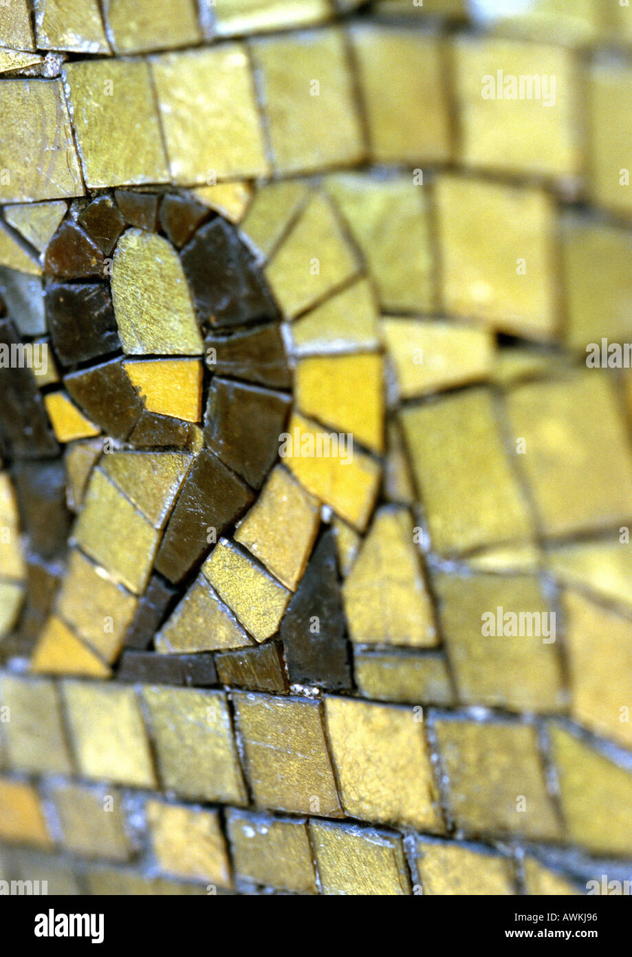2 text in tile mosaic Stock Photo