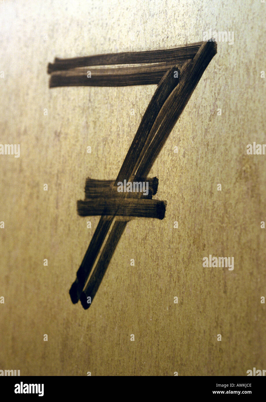 7 text, drawn in black Stock Photo - Alamy