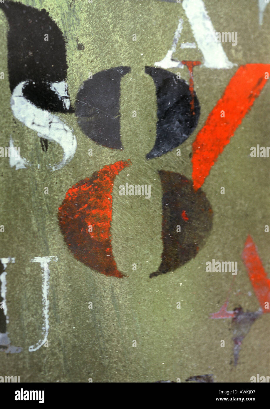 Stenciled letters hi-res stock photography and images - Alamy