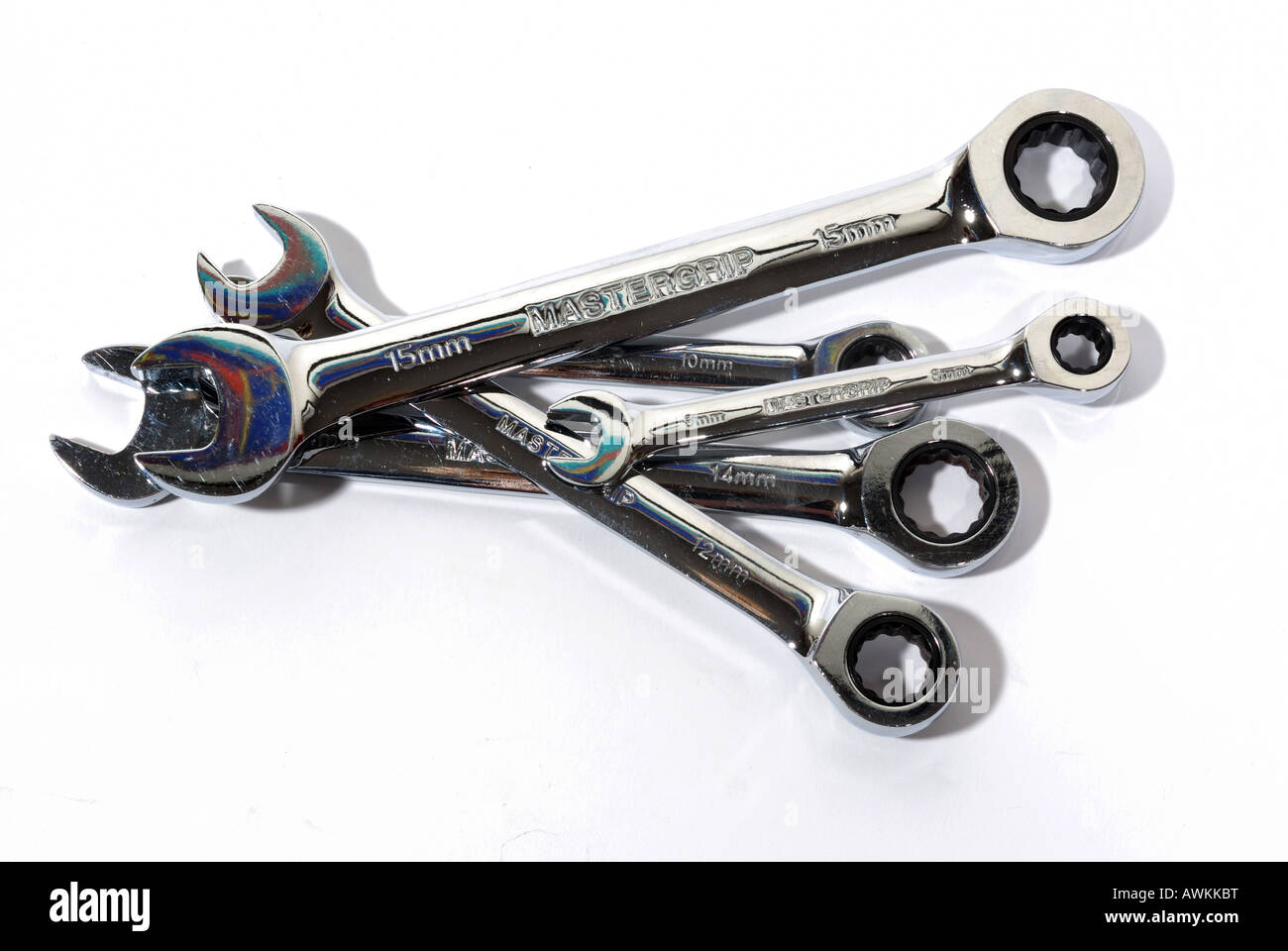 open ended and ratchet spanner Stock Photo Alamy