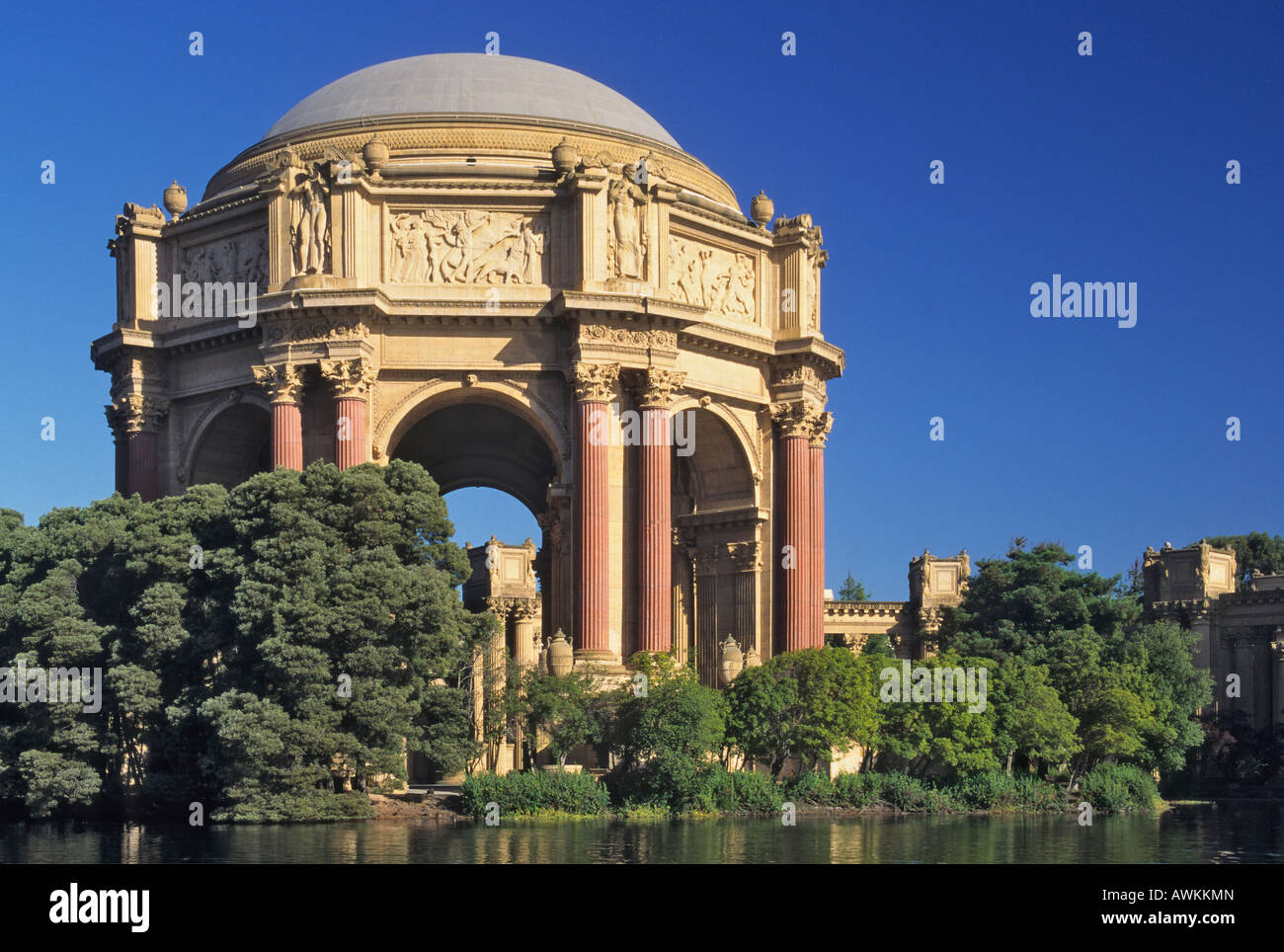 California San Francisco Palace of Fine Arts Stock Photo