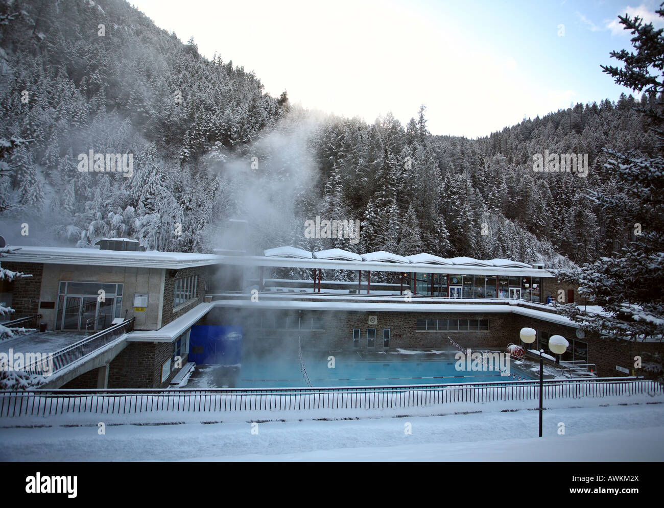 Spa mineral waters at Radium Hot Springs Stock Photo Alamy