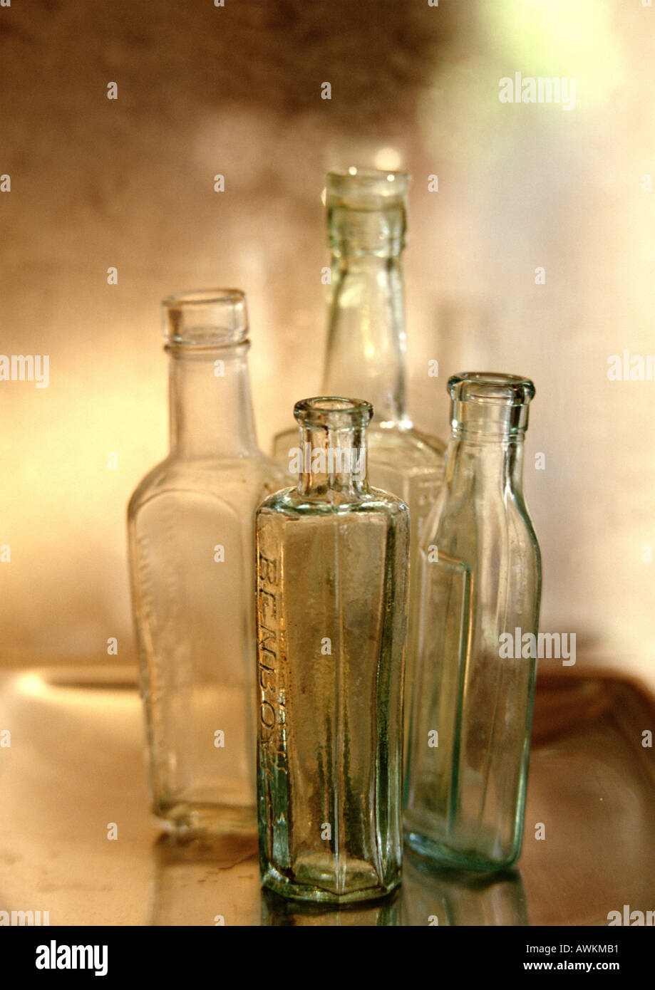 Glass bottles Stock Photo