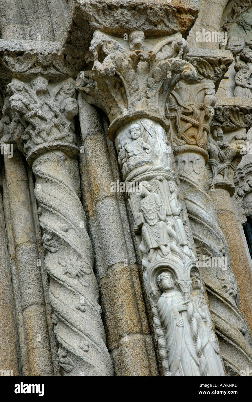 Santiago De Compostela Cathedral Capitals A Coruna Province Galicia Spain Stock Photo Alamy