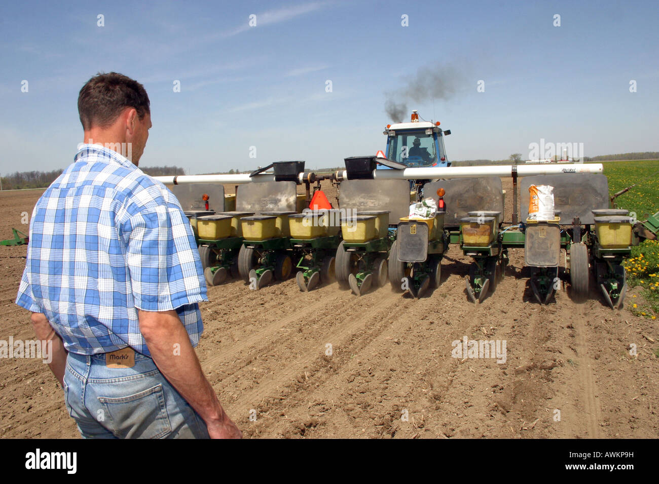 Another planting season begins in Ontario, Canada Stock Photo