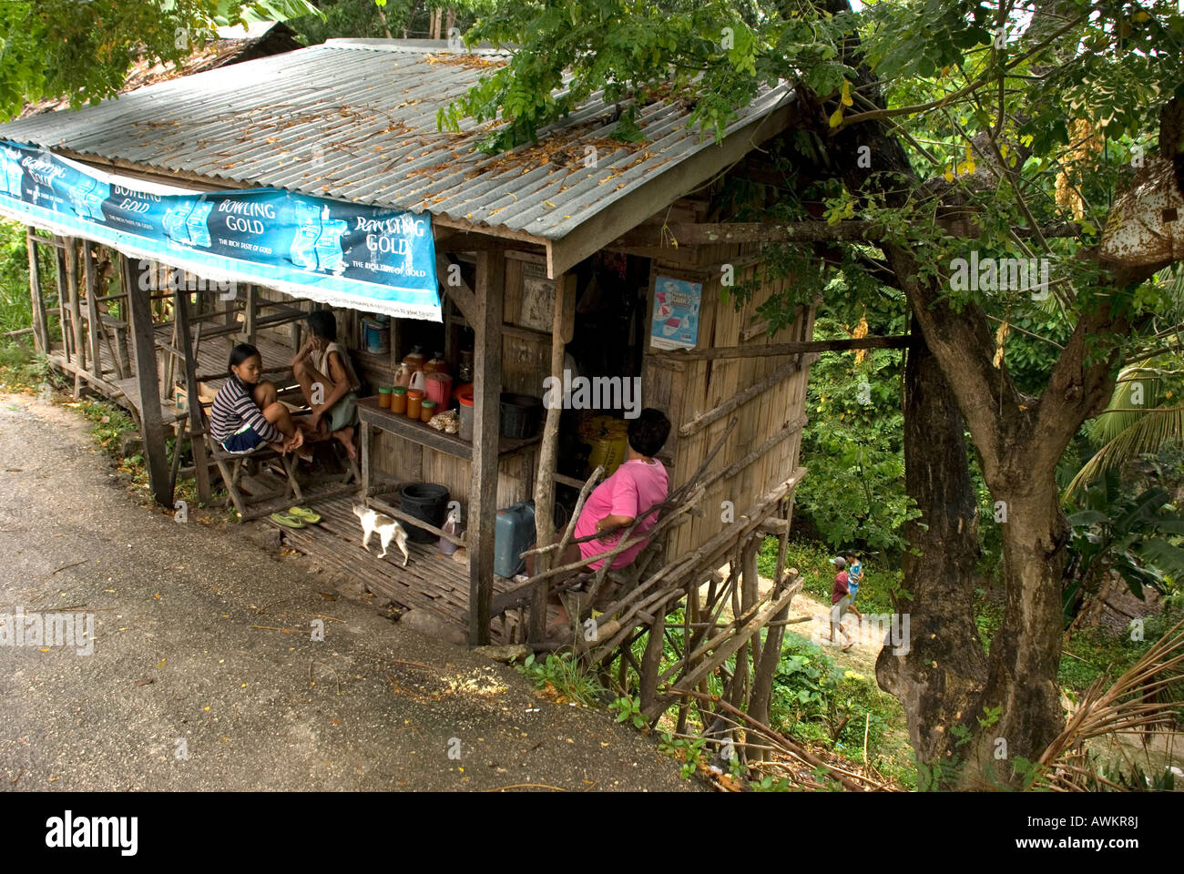 philippines siquijor island larena town shop out of town Stock Photo