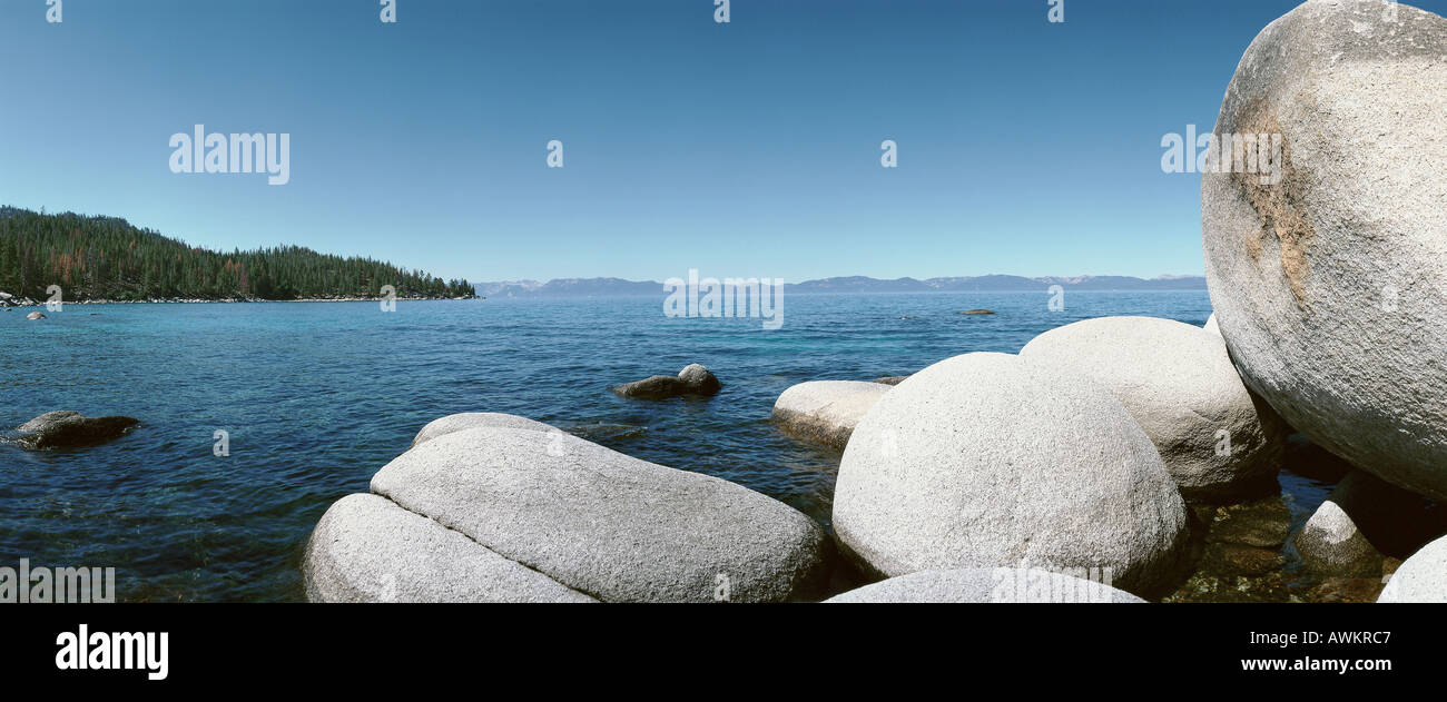 Panoramic view sea rocks hi-res stock photography and images - Alamy
