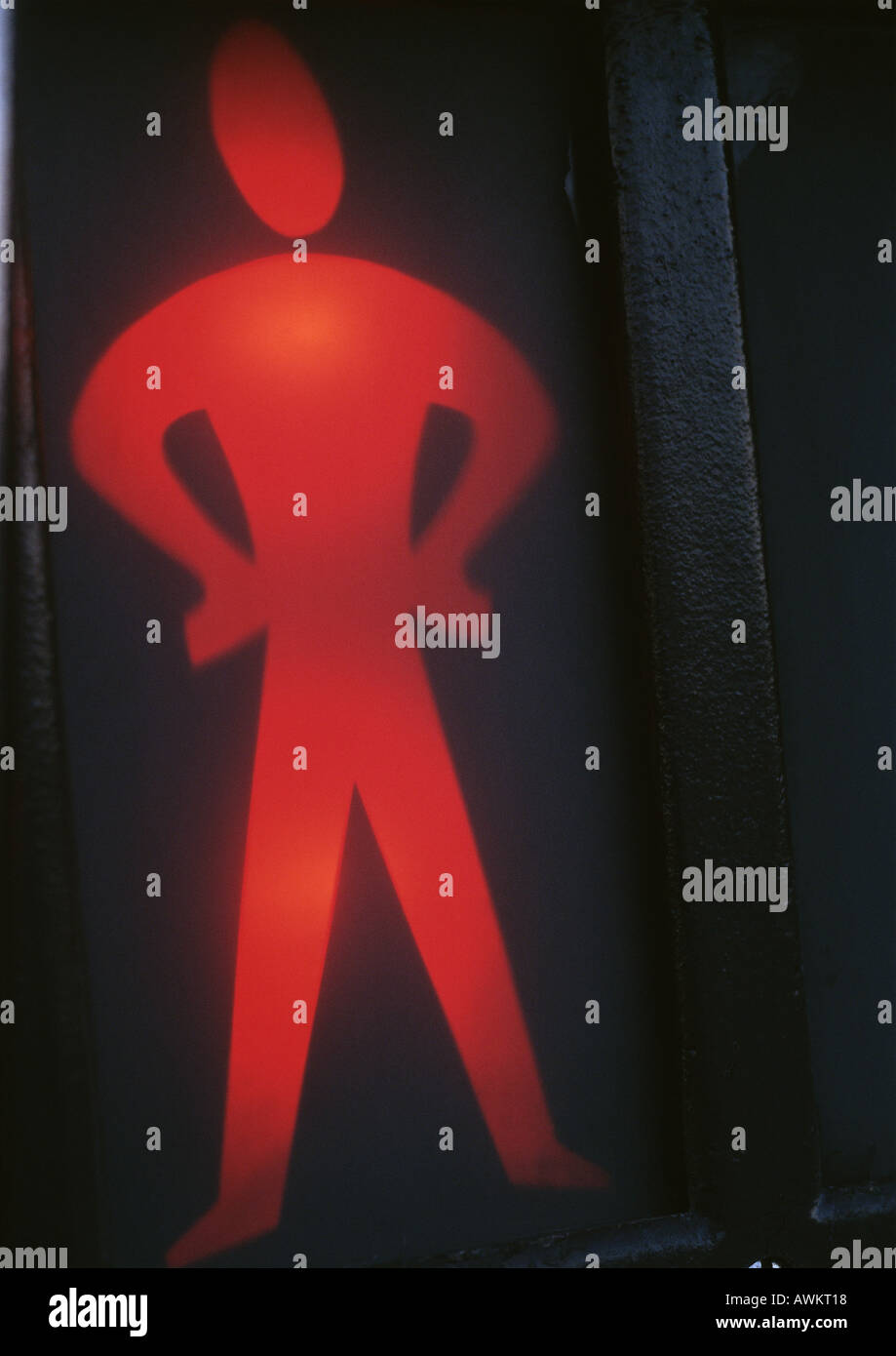 Red pedestrian crossing light, close-up Stock Photo - Alamy