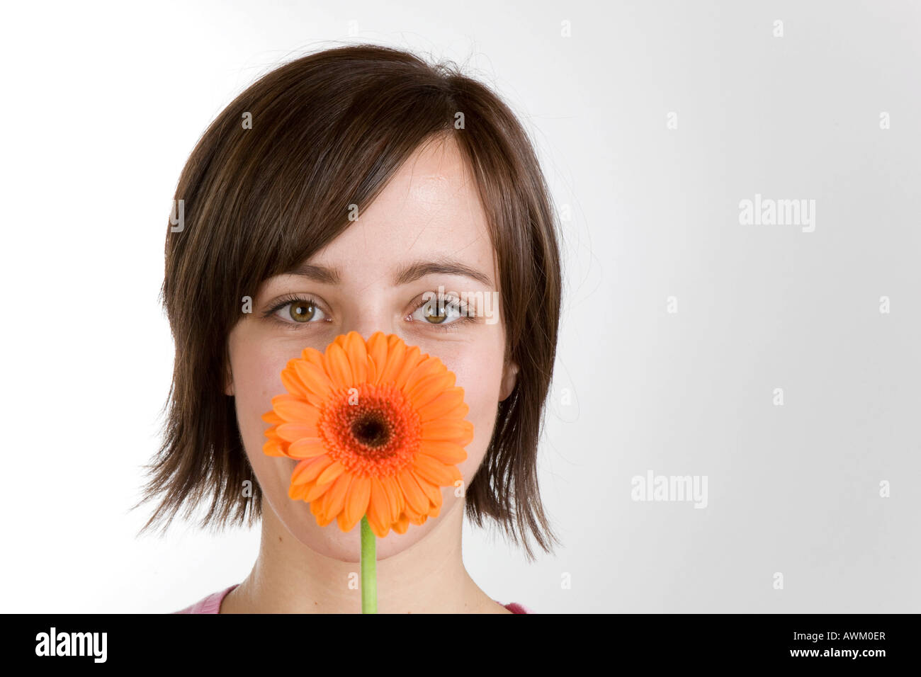 Blume riechen hires stock photography and images Alamy