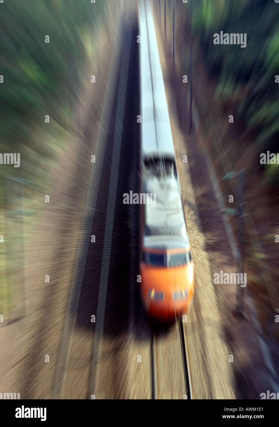 Train accelerating hi-res stock photography and images - Alamy