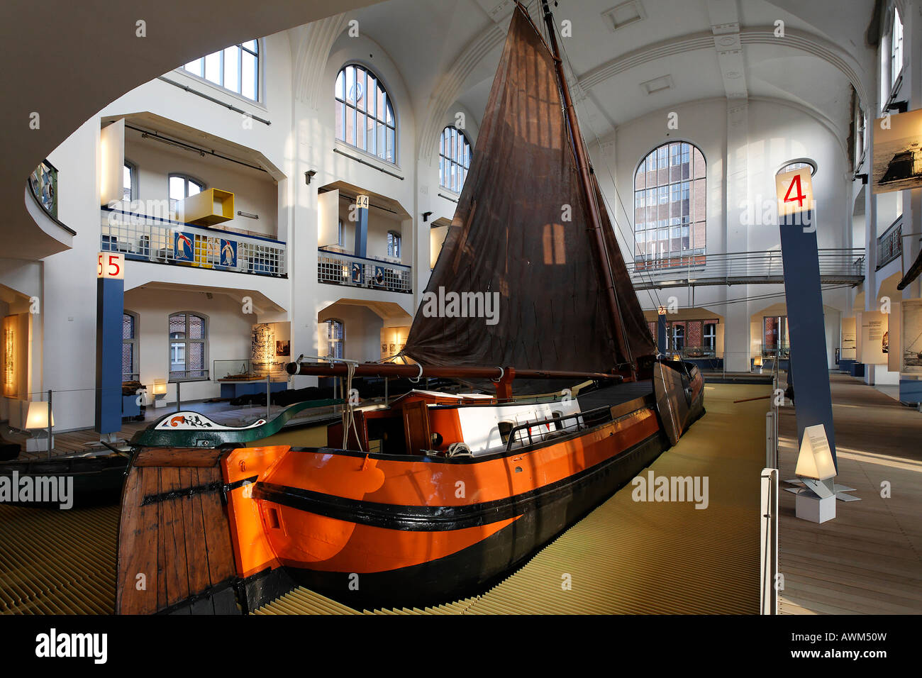 Museum der Deutschen Binnenschifffahrt (museum of the German inland navigation), Duisburg-Ruhrort, NRW, Germany Stock Photo