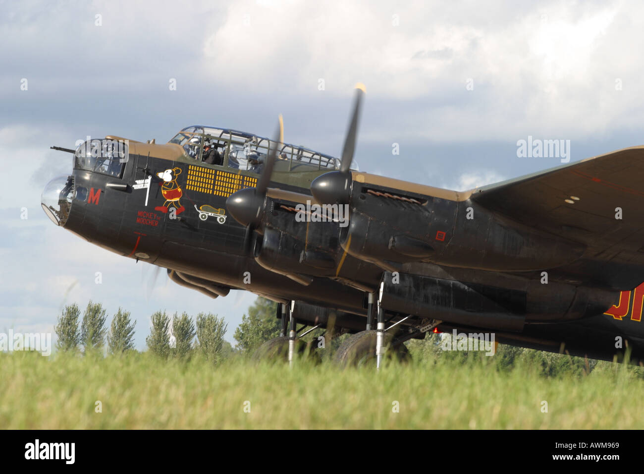 Avro Lancaster classic World War 2 long range RAF bomber command aircraft Stock Photo