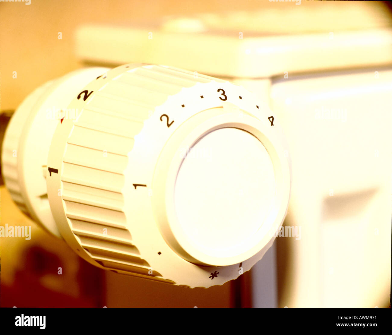 Closeup of push button of thermostat Stock Photo Alamy