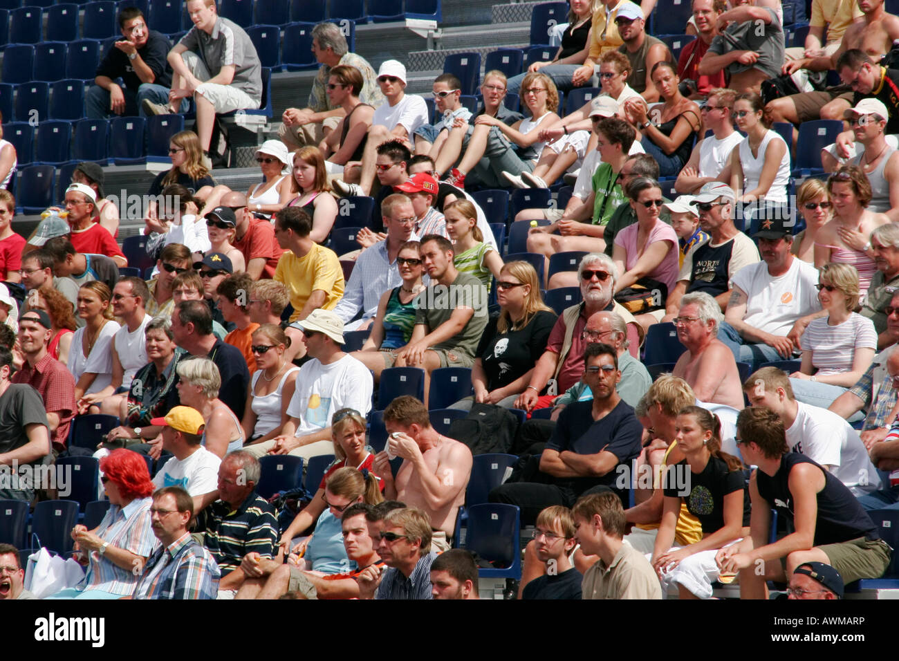 Audience at a public sports event, Berlin, Germany, Europe Stock Photo