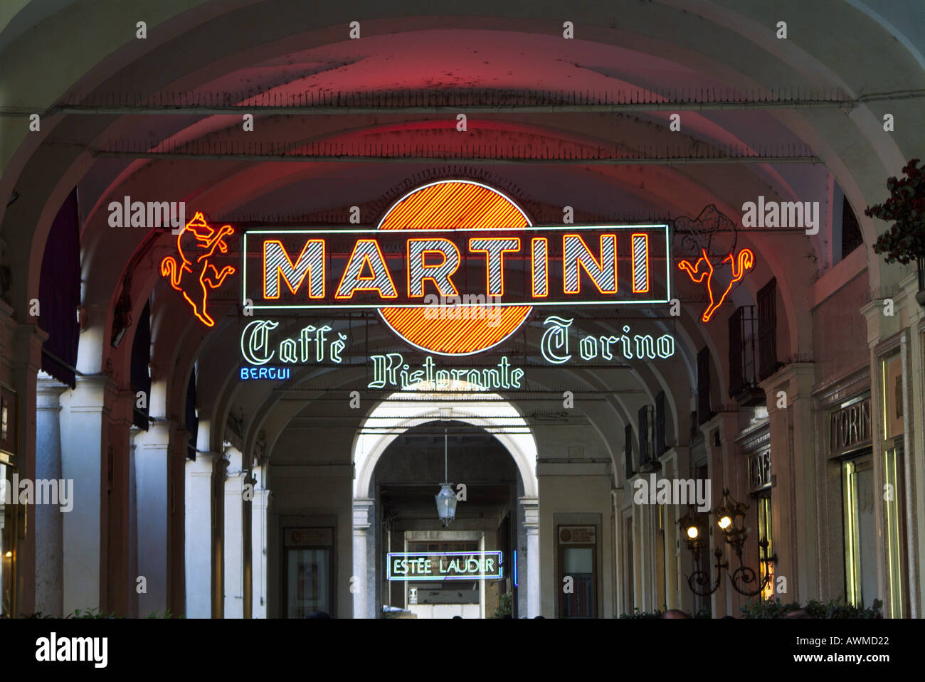 Facade of cafe, martini Cafe, Turin, Piedmont, Italy Stock Photo Alamy
