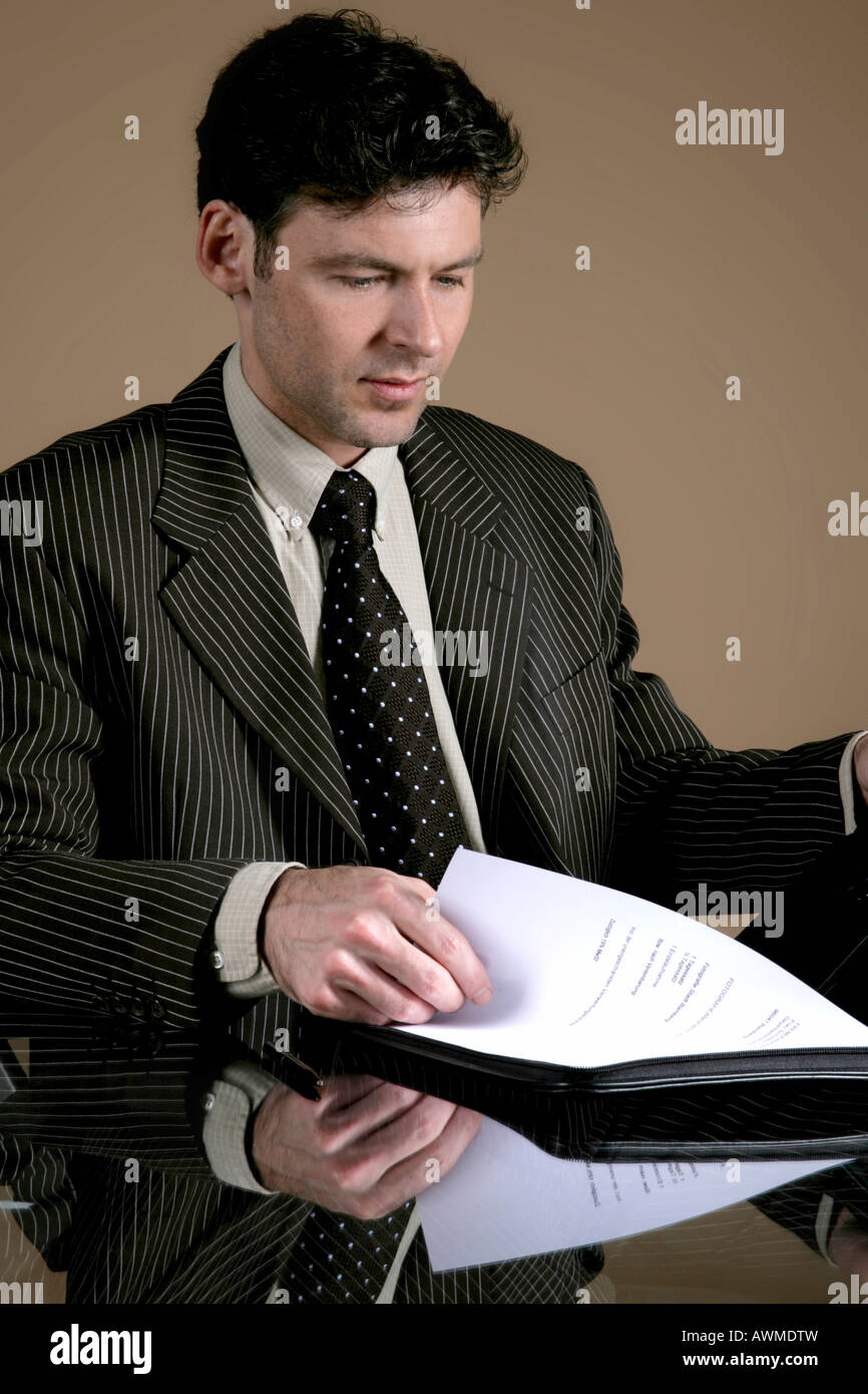 Businessman at his desk Stock Photo Alamy