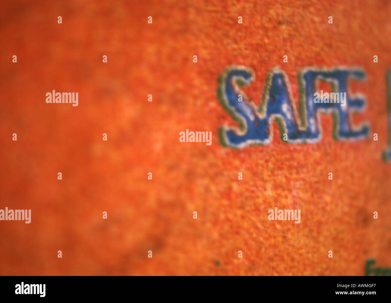 Safe text on orange surface, close-up Stock Photo