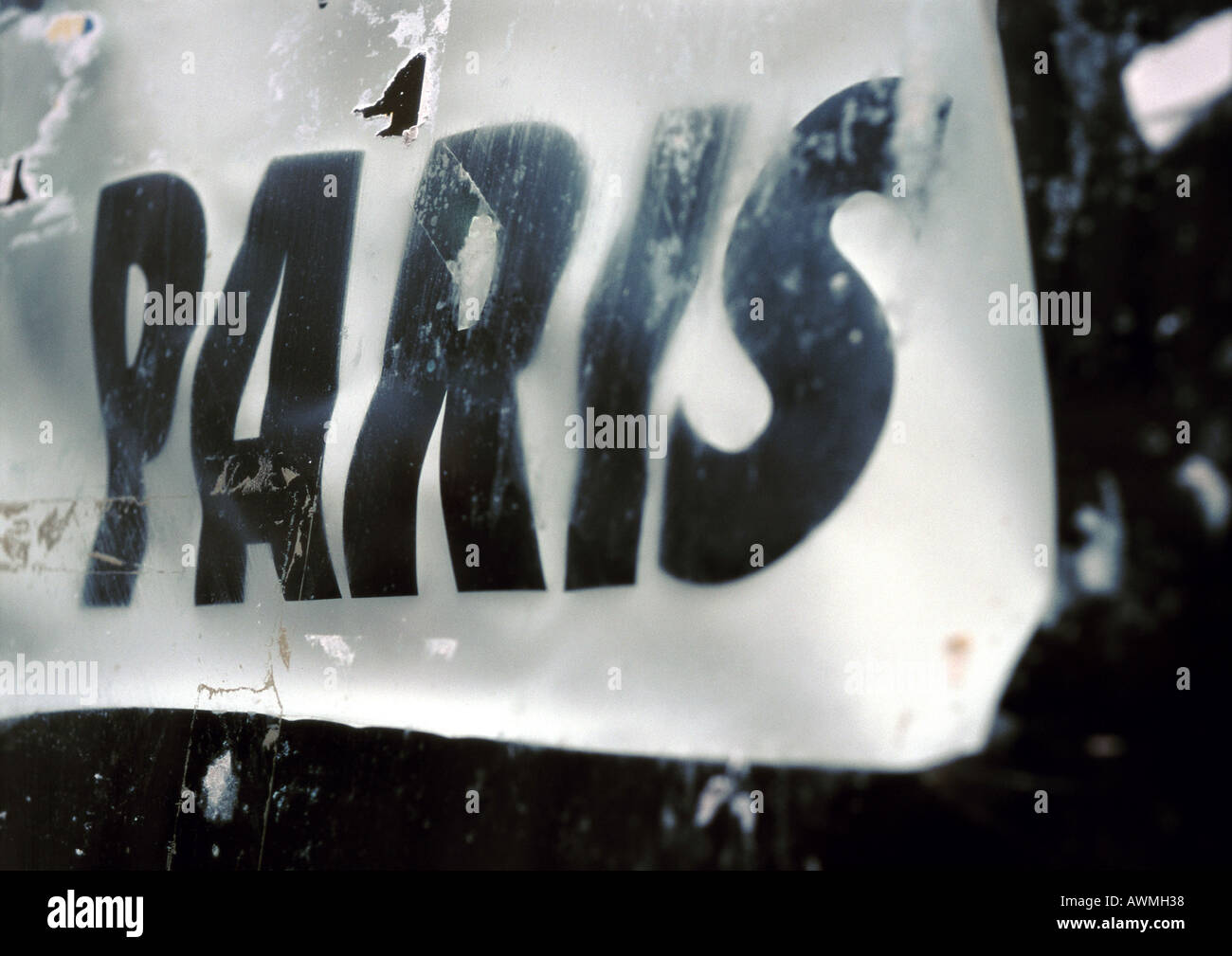 Paris printed in block capitals, close-up Stock Photo