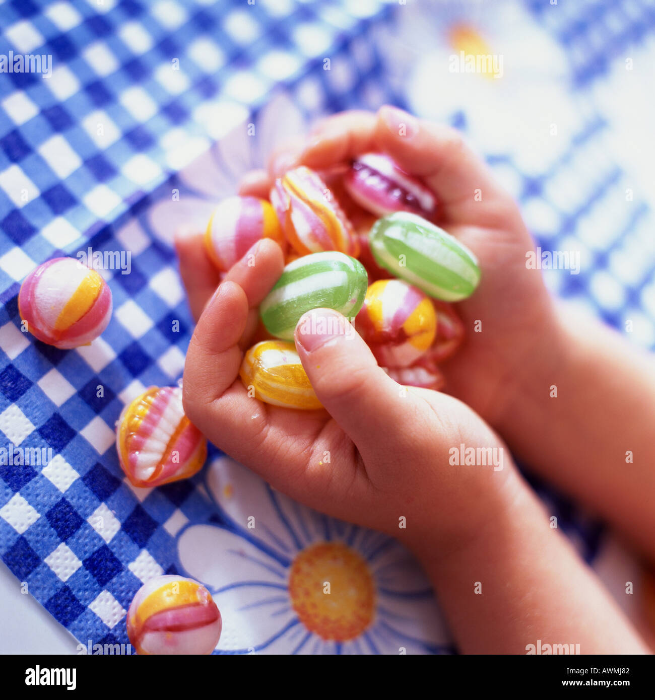Childs Hands Holding Candy Close Up Stock Photo Alamy