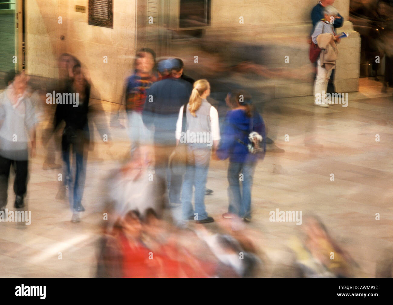 People in street, blurred Stock Photo