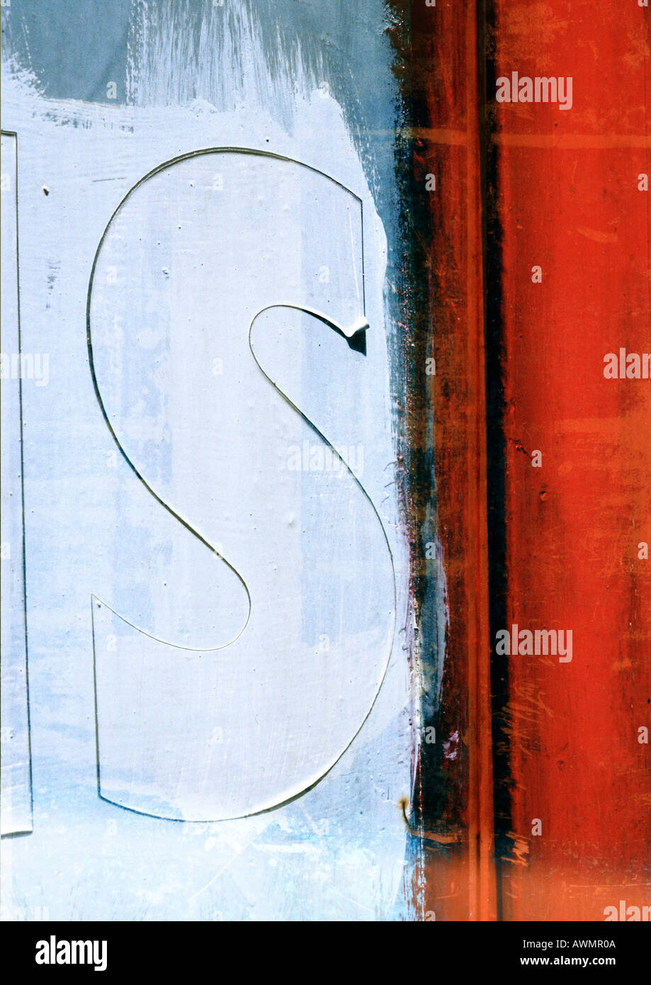 Letter S, close-up Stock Photo