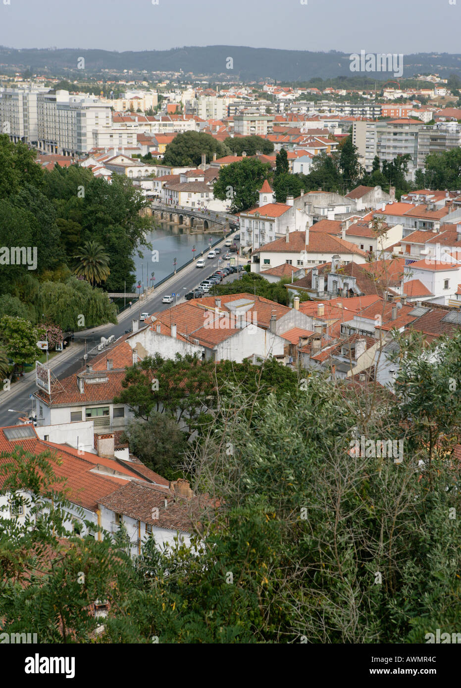 The city of Tomar in Portugal's Ribatejo region. Stock Photo