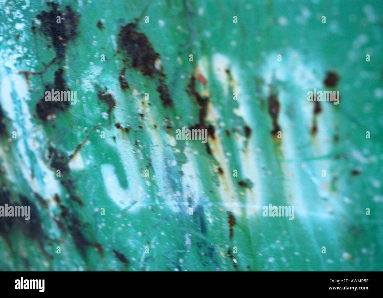 3000 text on rusty surface, close-up Stock Photo