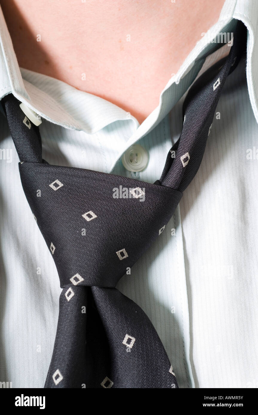 Tie and collar, close-up Stock Photo
