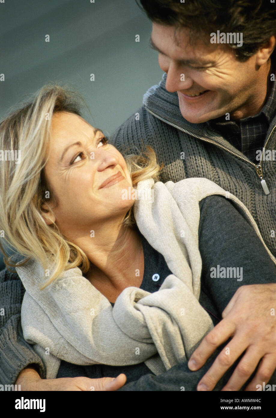 Man 40s foreground woman behind hi-res stock photography and images - Alamy
