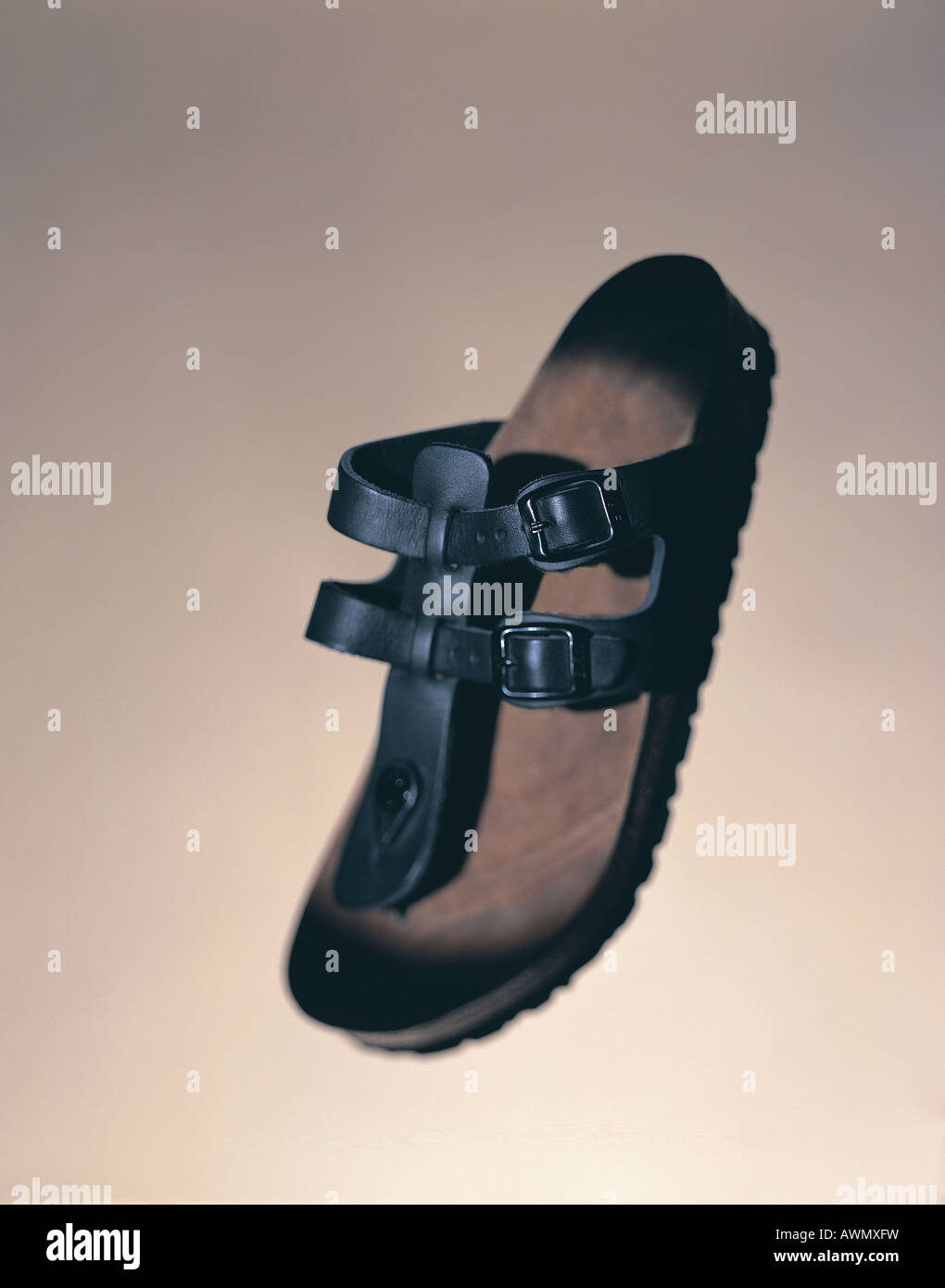 A03N2A Black shoe Stock Photo - Alamy