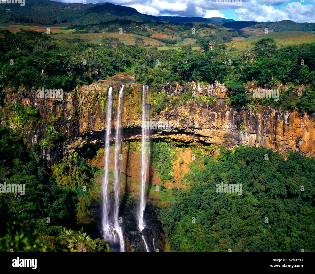 Chamarel Waterfall Mauritius Falls Formed By River St Denis And Chamarel Waterfall Mauritius Falls Formed By River St Denis And