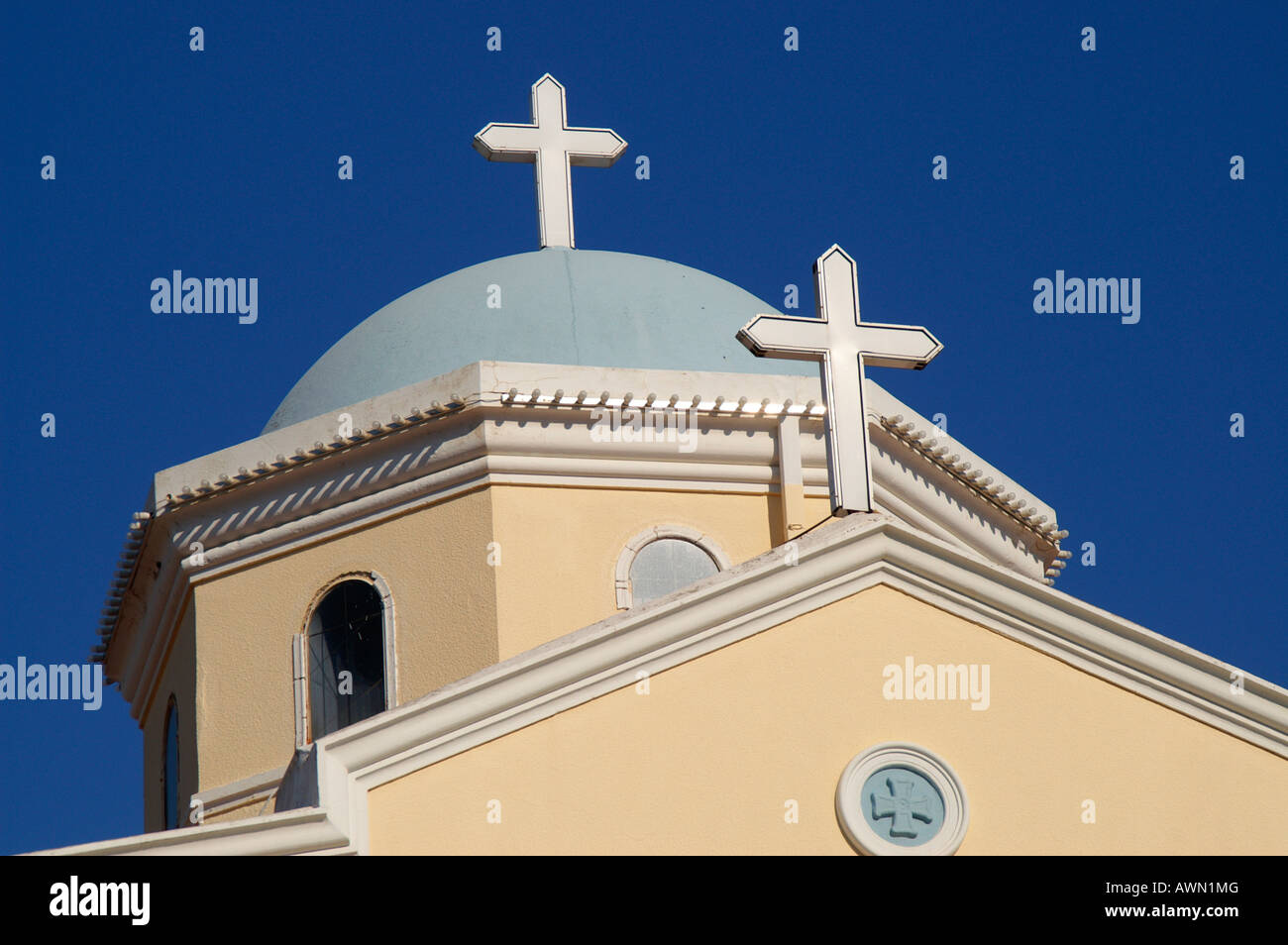 Greek orthodox church in the town of Kos, Kos, Dodekanes, Greece, Europe Stock Photo