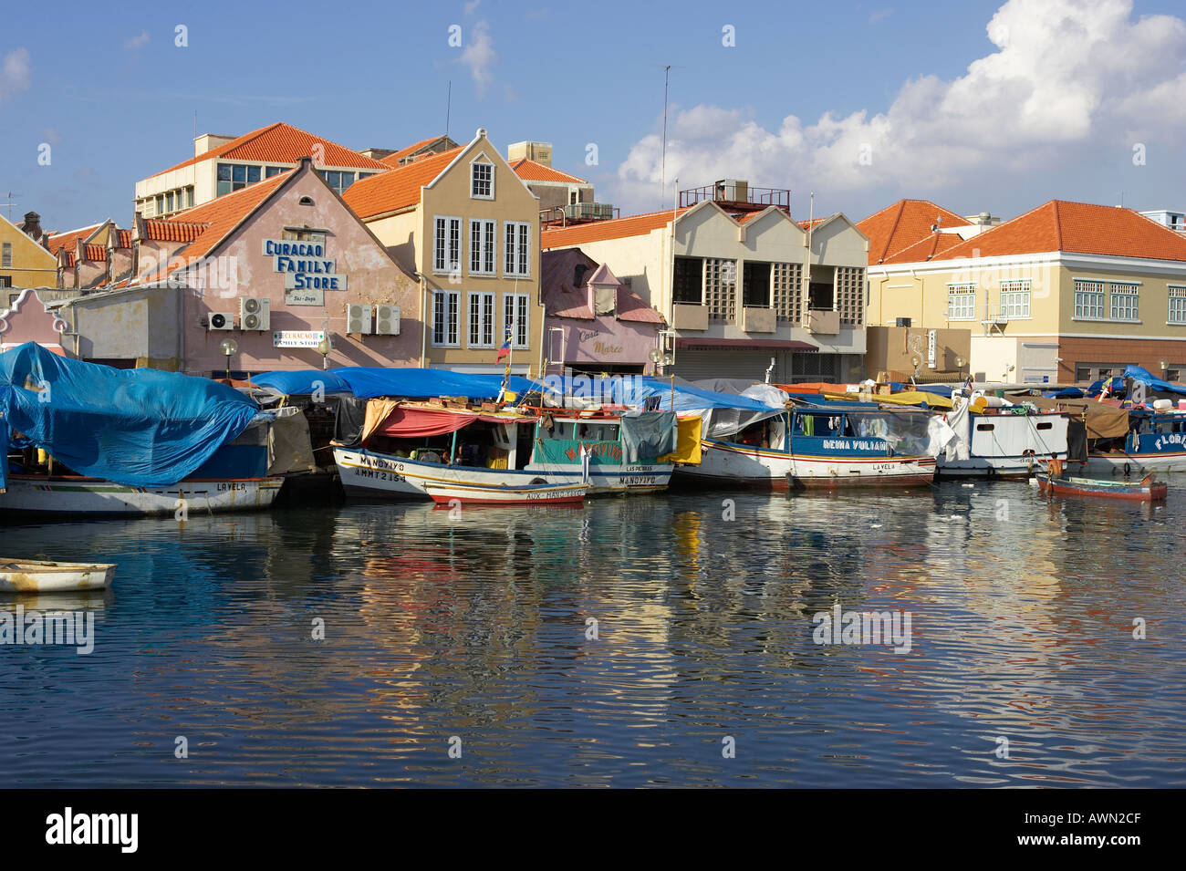floating market willemstad curacao caribbean lesser Antilles west indies Stock Photo
