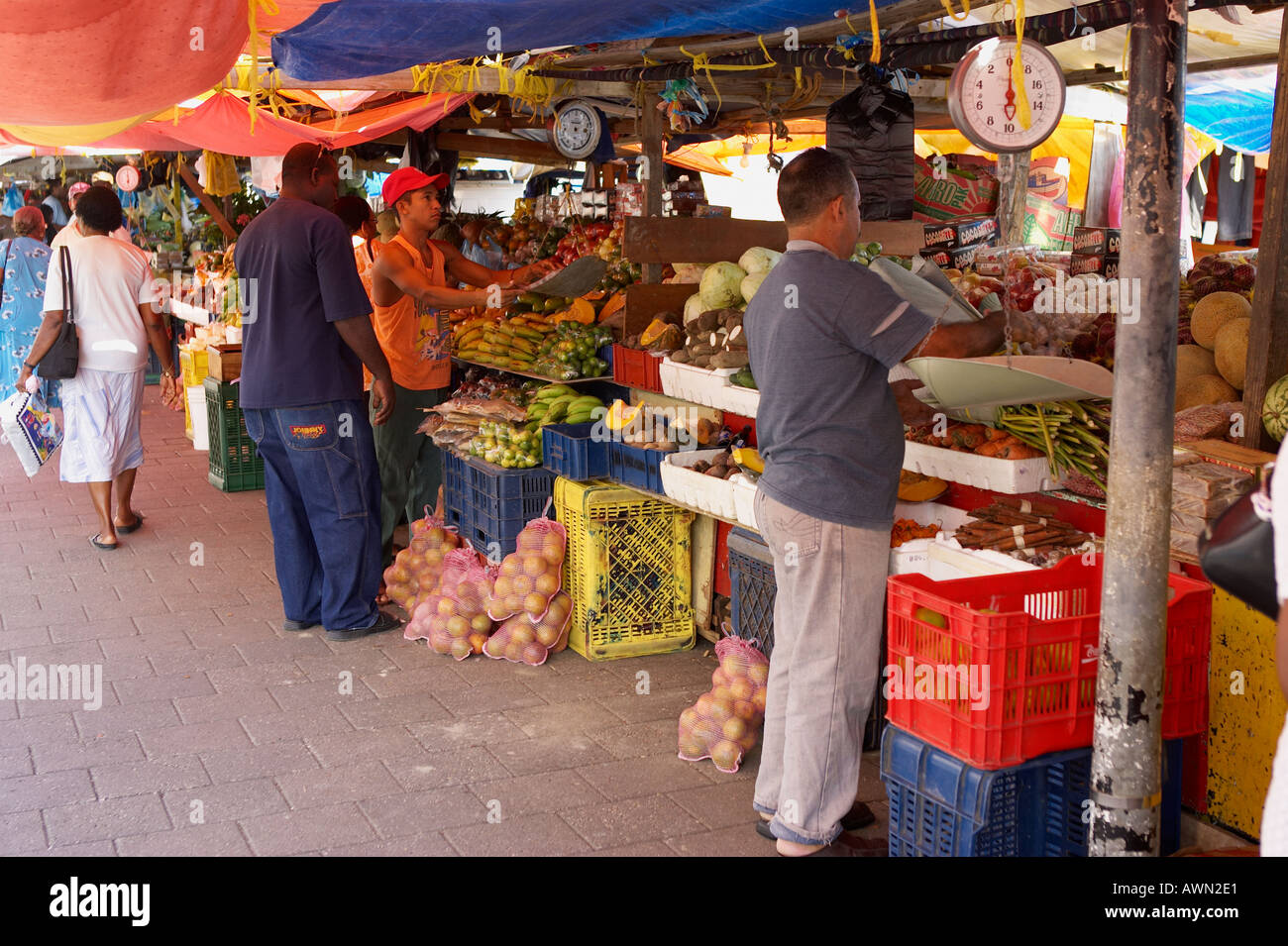 floating market willemstad curacao caribbean lesser Antilles west indies Stock Photo