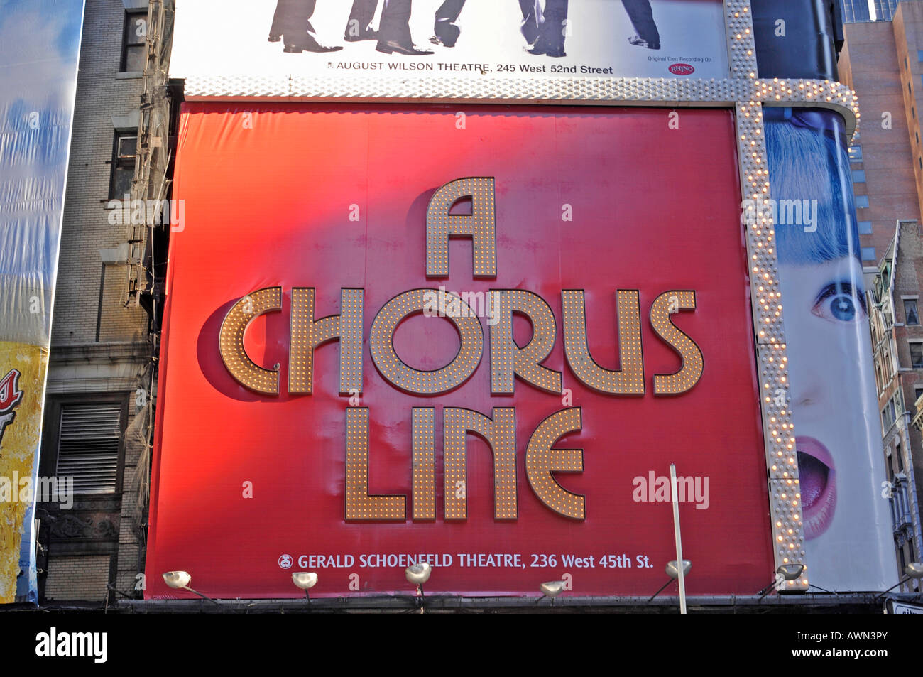 Ad for the musical "A Chorus Line, " New York, USA Stock Photo Alamy