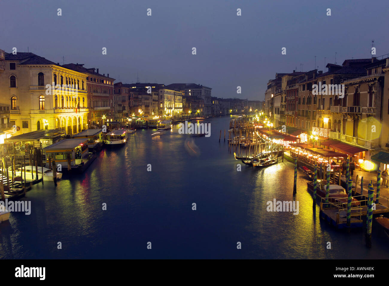 Grand Canal viewed from the Rialto Bridge, Venice, Italy, Europe Stock Photo