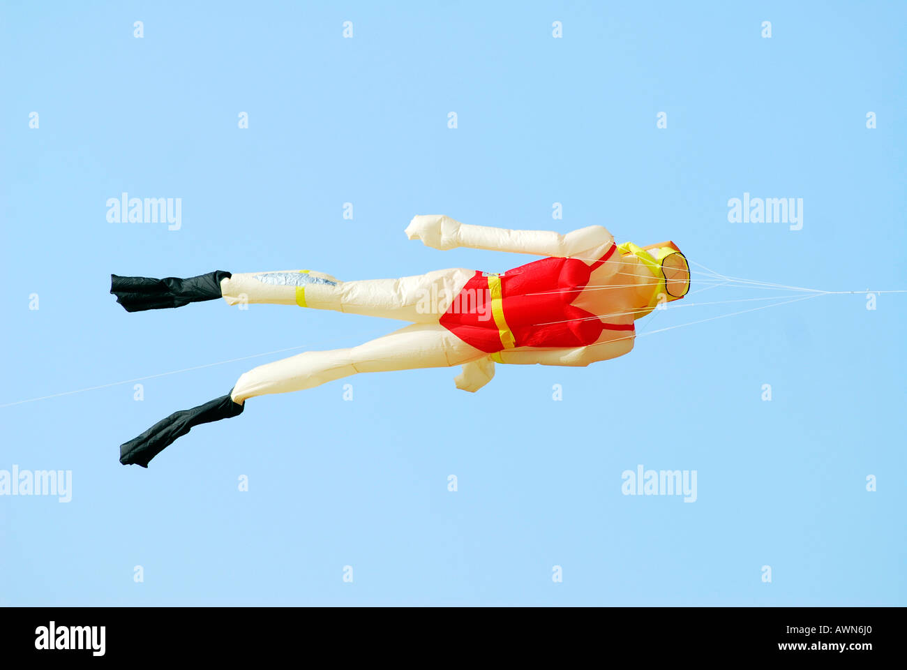 Kite in shape of scuba diver Stock Photo Alamy