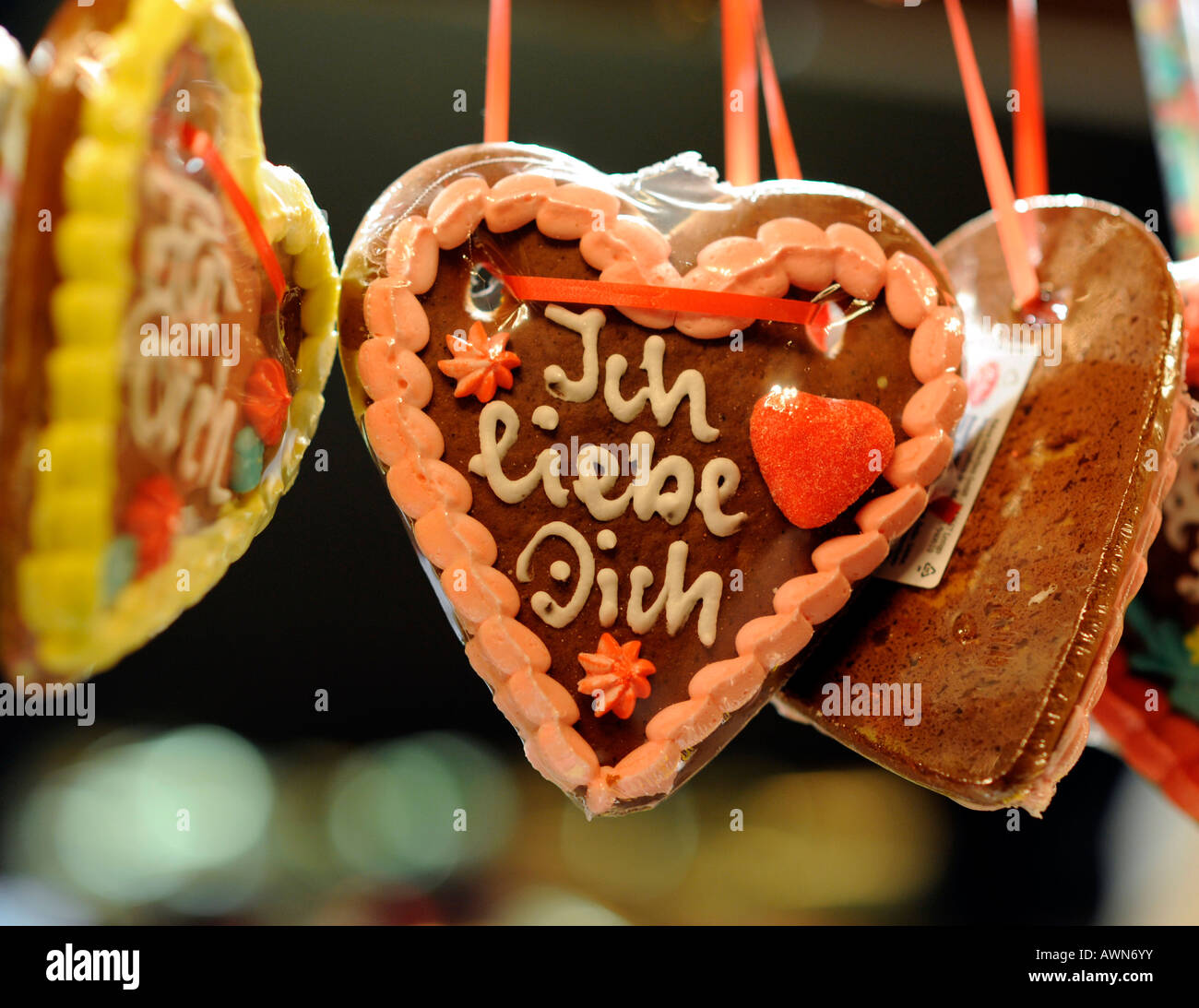Gingerbread heart Stock Photo
