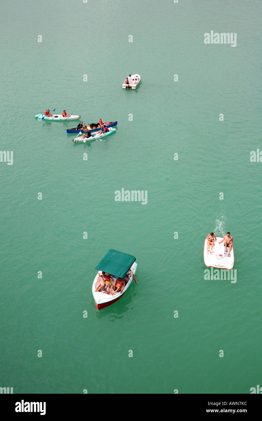 Canoes and paddle boats in the de Verdon, Provence, France Stock