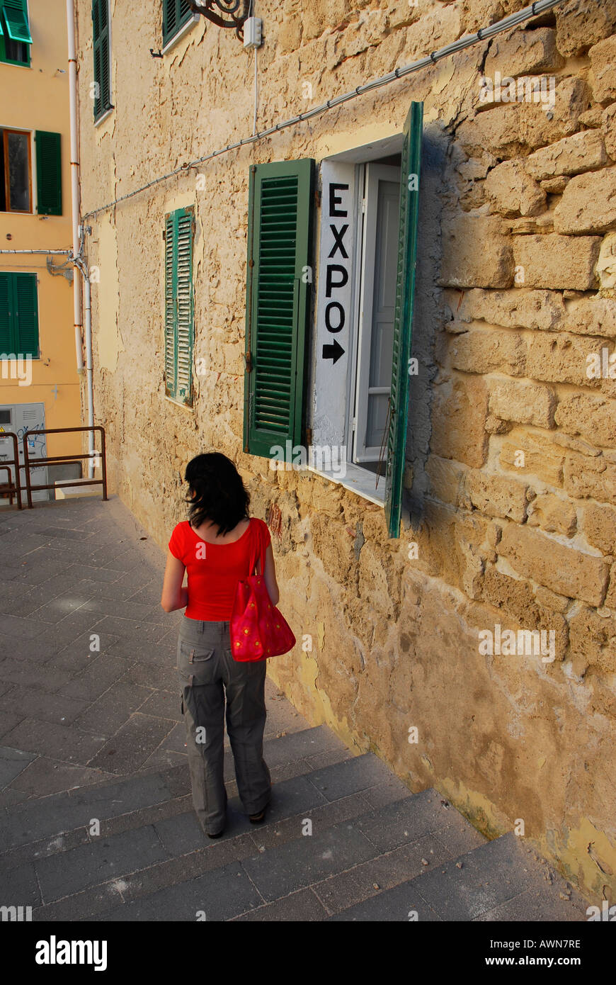 Alghero Street Stock Photo
