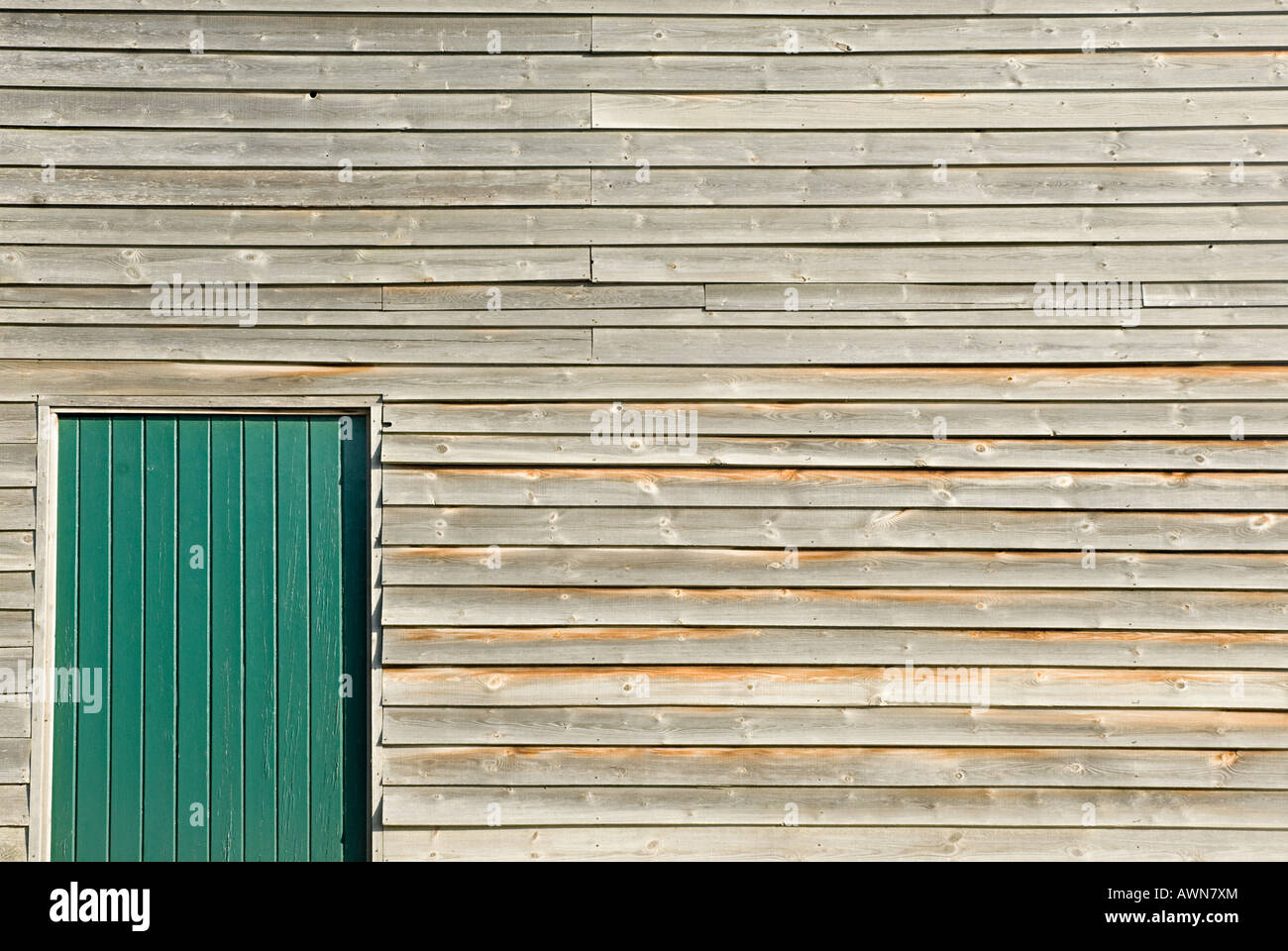 Wooden building with door Stock Photo