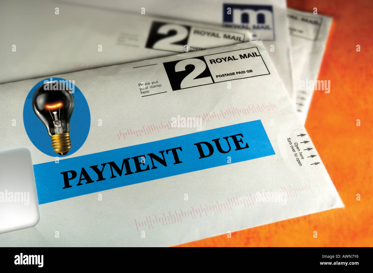 electricity bill due for payment Stock Photo