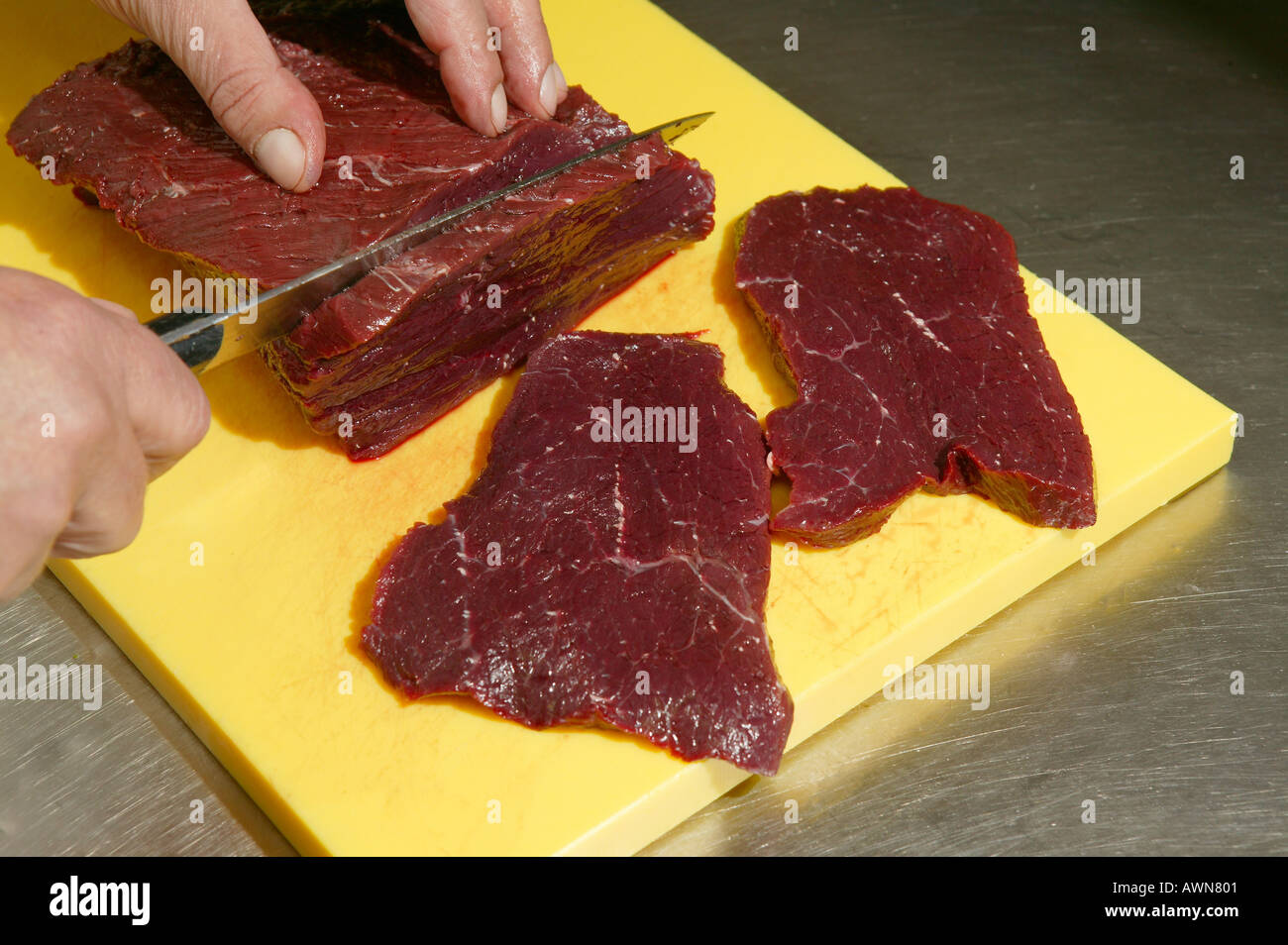 Whale meat Reykjavik Iceland Stock Photo