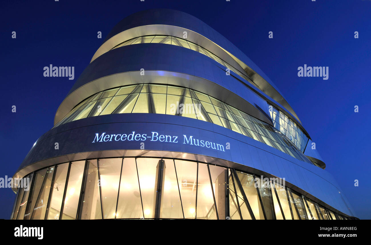Mercedes-Benz Museum, Stuttgart, Baden-Wuerttemberg, Germany Stock Photo