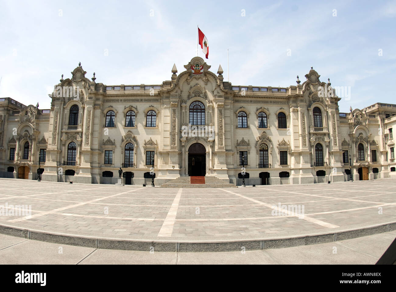 government palace lima peru house of government house of pizarro palacio de gobierno presidential home Stock Photo