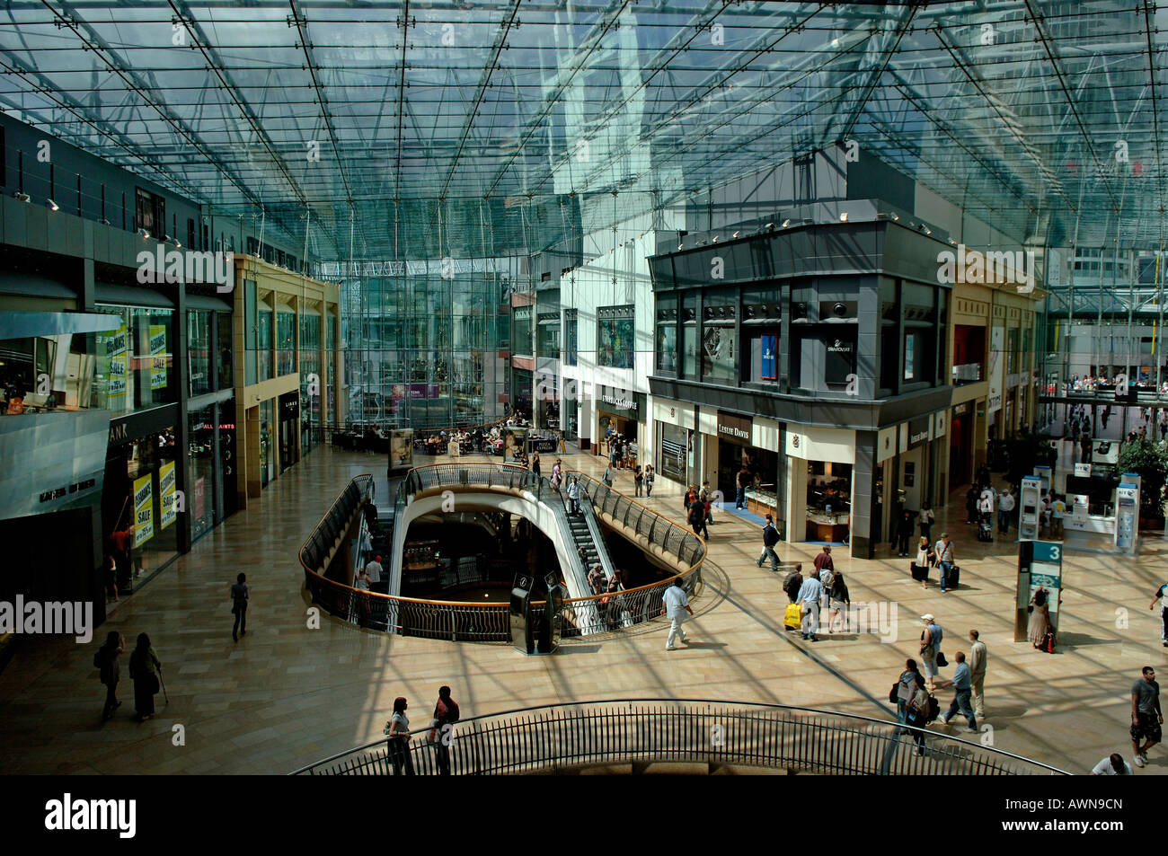 Interior, Bullring commercial centre, Birmingham, West Midlands, England, Great Britain, Europe Stock Photo