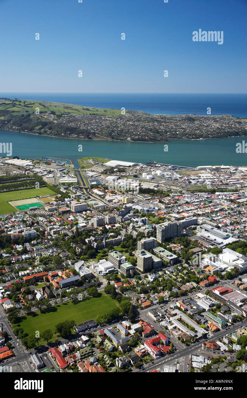 Universiity of Otago Campus and Otago Harbour Dunedin South Island New ...