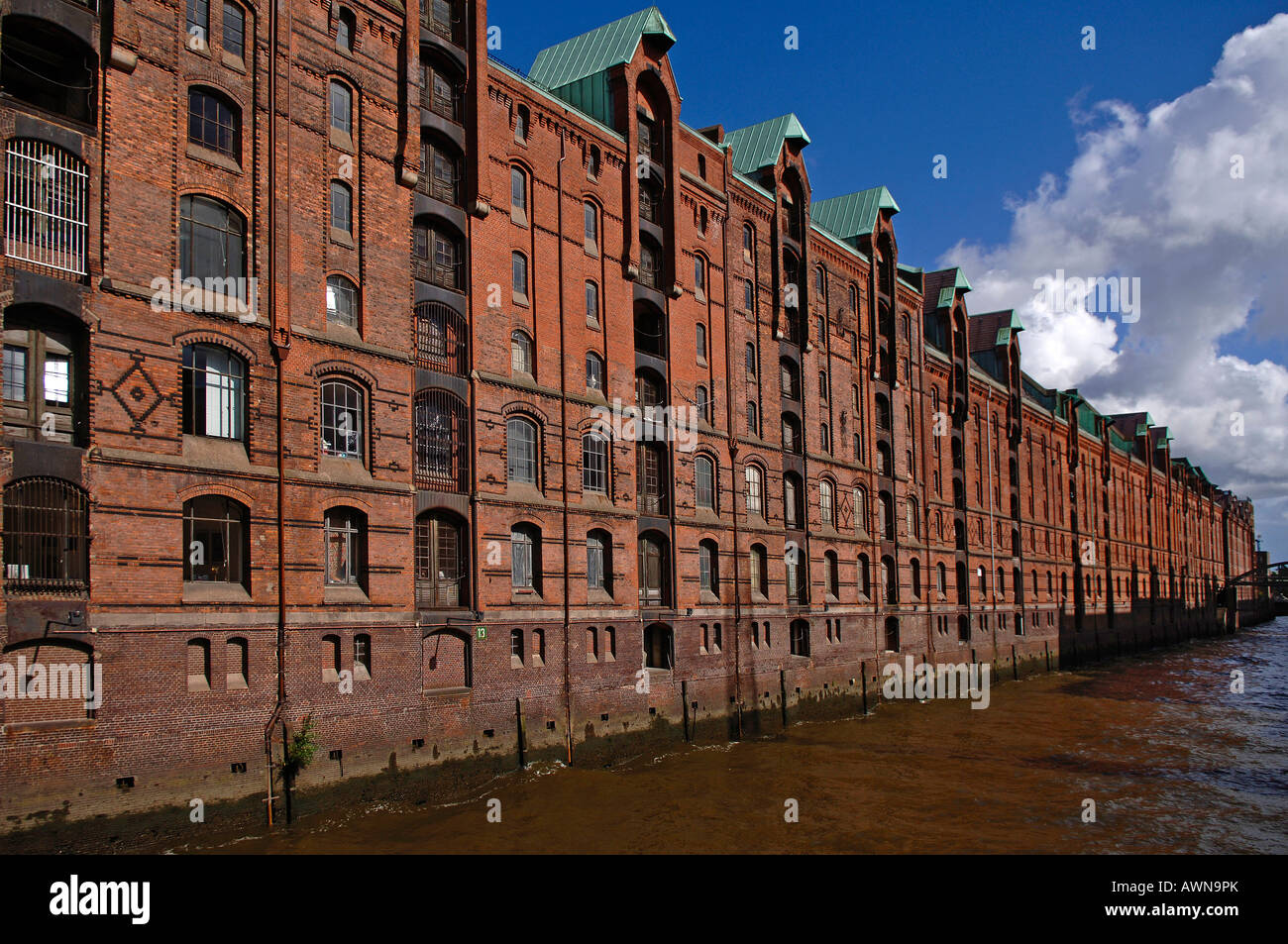 Turn-of-the-century waterfront warehouse complex in the Speicherstadt ...