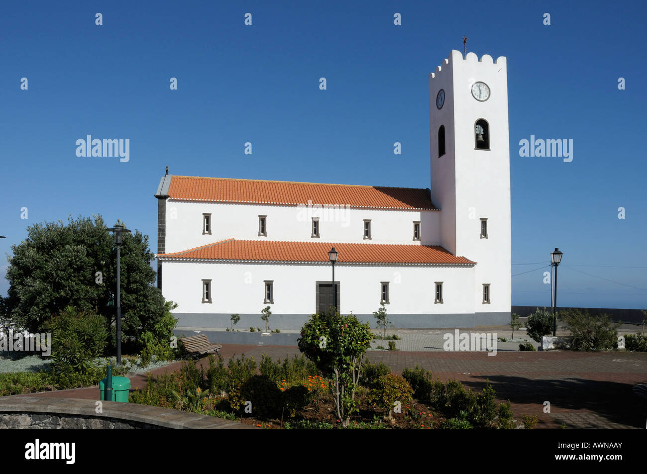 Santa Madalena Church, Madeira, Portugal, Atlantic Ocean Stock Photo