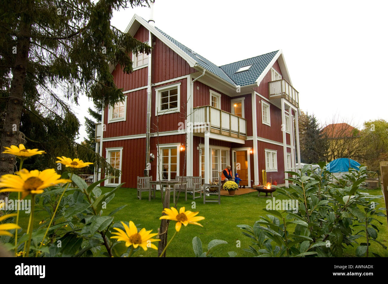 Low-energy house, Kleinmachnow, Brandenburg, Germany Stock Photo